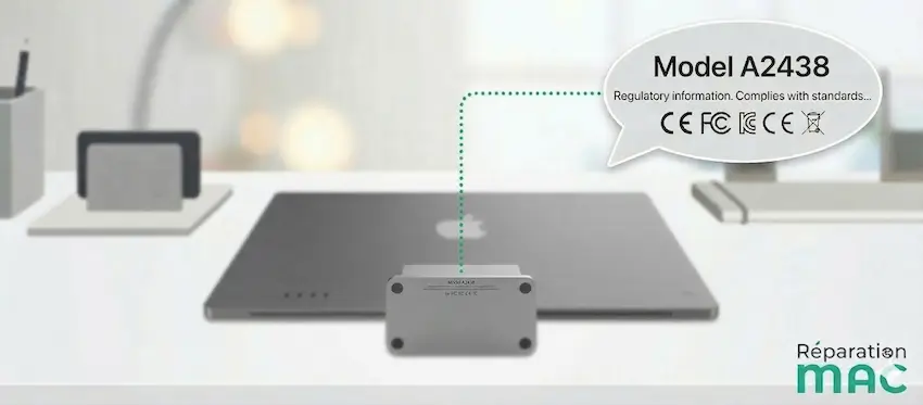 Emplacement du numéro de modèle Axxxx sur un iMac