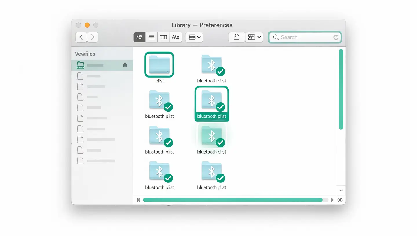 Suppression des fichiers plist Bluetooth via le Finder Mac