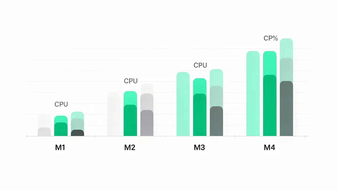 Comparaison des performances MacBook Pro M4 vs M3 vs M2 vs M1