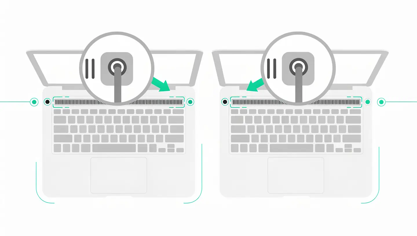 Emplacement du microphone interne sur MacBook Pro et MacBook Air