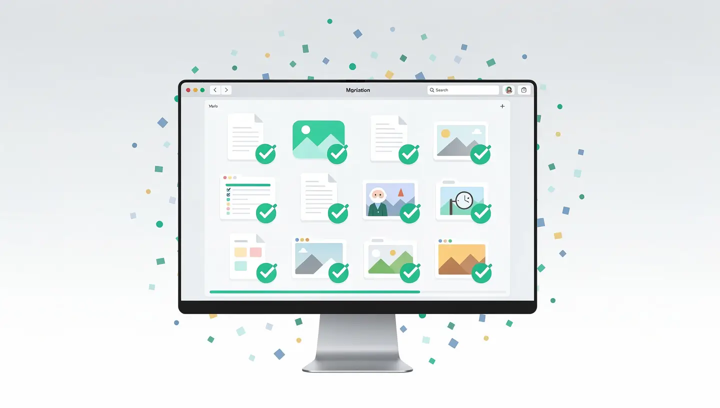 Vérification après migration Mac données applications